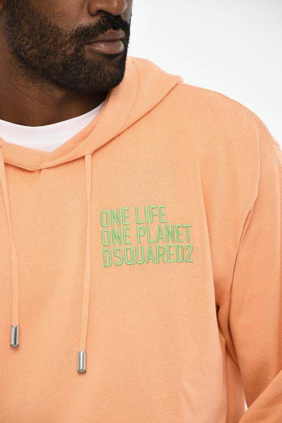  디스퀘어드2 후드 티셔츠 S78HA0042 S18258 180 Orange - DSQUARED2