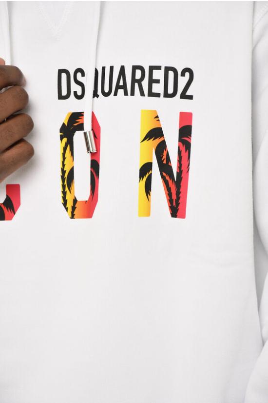  디스퀘어드2 후드 티셔츠 S79GU0096 S25516 100 White - DSQUARED2
