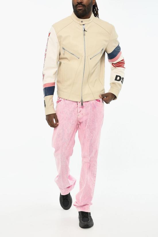  디스퀘어드2 가죽 자켓 S71AN0452 SY1628 101 Beige - DSQUARED2