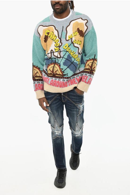  디스퀘어드2 스웨터 S71HA1162 S18098 961 Multicolor - DSQUARED2