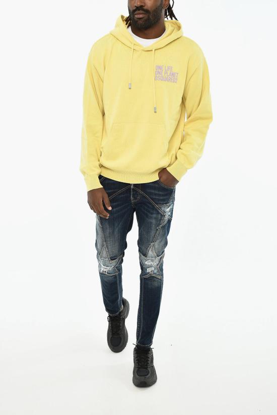  디스퀘어드2 후드 티셔츠 S78HA0042 S18258 169 Yellow - DSQUARED2