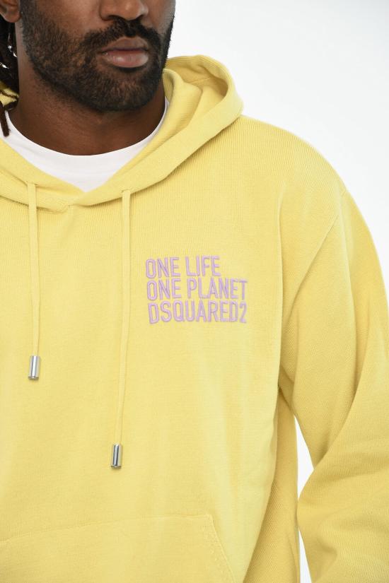  디스퀘어드2 후드 티셔츠 S78HA0042 S18258 169 Yellow - DSQUARED2