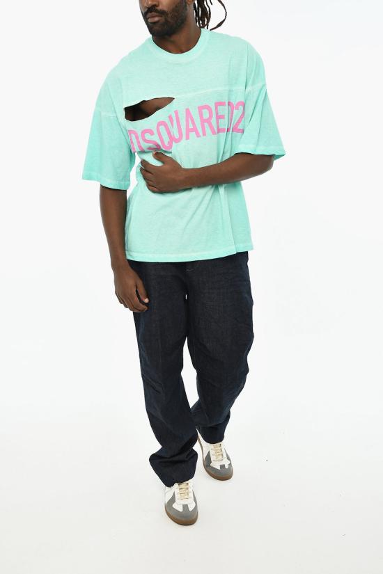  디스퀘어드2 반팔 티셔츠 S71GD1344 S22507 534 Blue - DSQUARED2