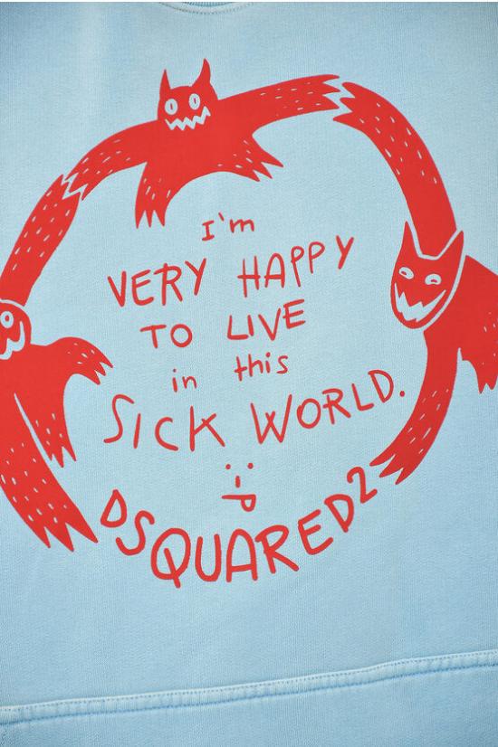  디스퀘어드2 긴팔 티셔츠 S74GU0734 S25030 472 Blue - DSQUARED2