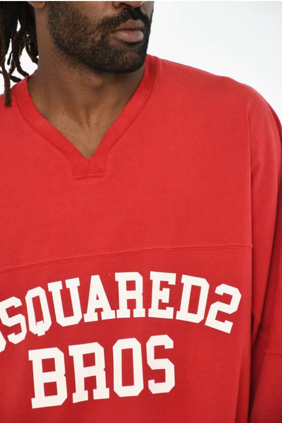  디스퀘어드2 긴팔 티셔츠 S74GD1216 S24583 309 Bianco Rosso - DSQUARED2