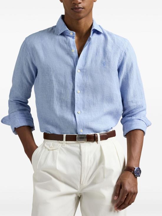 25SS 랄프 로렌 긴팔 셔츠 710968971 002 Blue - RALPH LAUREN