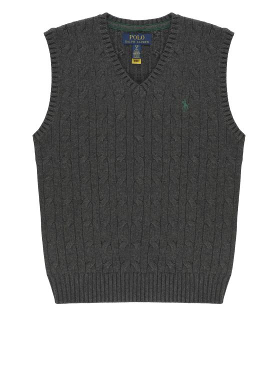 25FW [키즈] 랄프 로렌 니트 베스트 702300 033 Grey