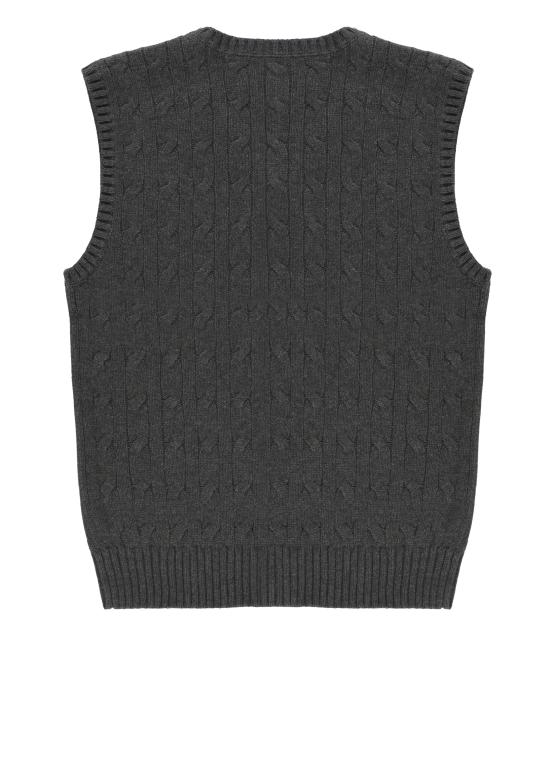 25FW [키즈] 랄프 로렌 니트 베스트 702300 033 Grey - RALPH LAUREN