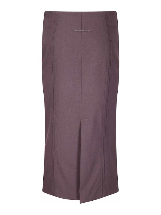 25FW MM6 메종마르지엘라 미디 스커트 S62ME0017M35622227 Burgundy - MM6 MAISON MARGIELA