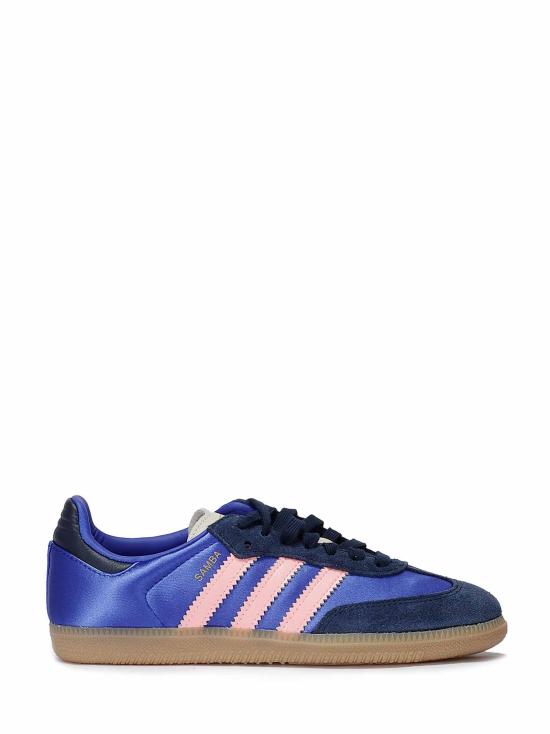 25FW 아디다스 삼바 OG 새틴 스웨이드 스니커즈 JS13173 Blue