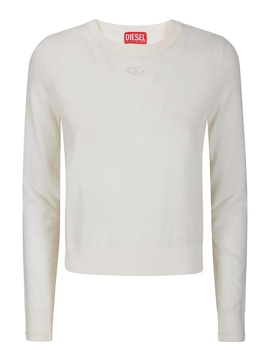  디젤 M 알리네사 컷아웃 로고 울 점퍼  A174980DCCH129 Black