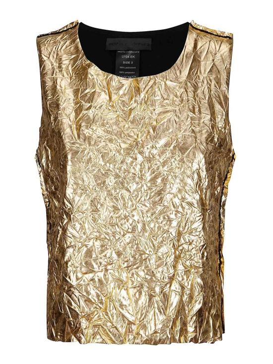 25FW 마리아 칼데라라 민소매 티셔츠 U104EK6 Gold