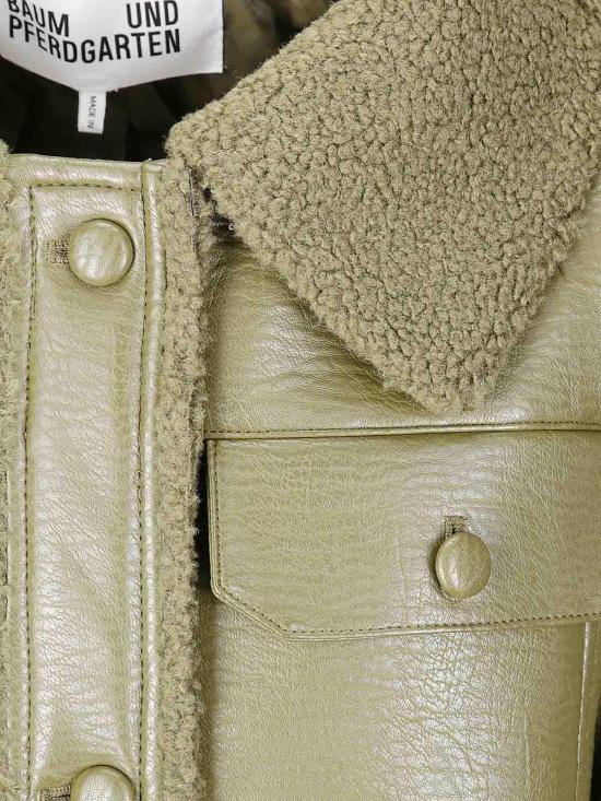 바움 운드 페르드가르텐 가죽 자켓 24439C5040 Green - BAUM UND PFERDGARTEN