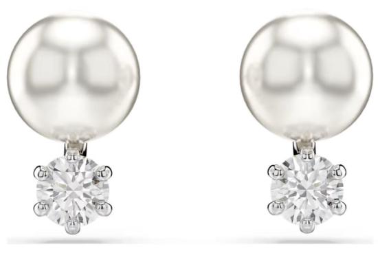 25FW 스와로브스키 MATRIX 이어링  5694225 WHITE DOM