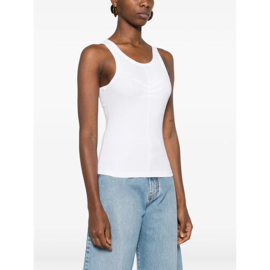 26SS 알라이아 민소매 티셔츠 AA9H1389J085C 000 WHITE - ALAIA