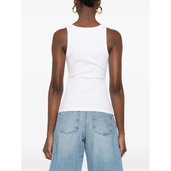 26SS 알라이아 민소매 티셔츠 AA9H1389J085C 000 WHITE - ALAIA