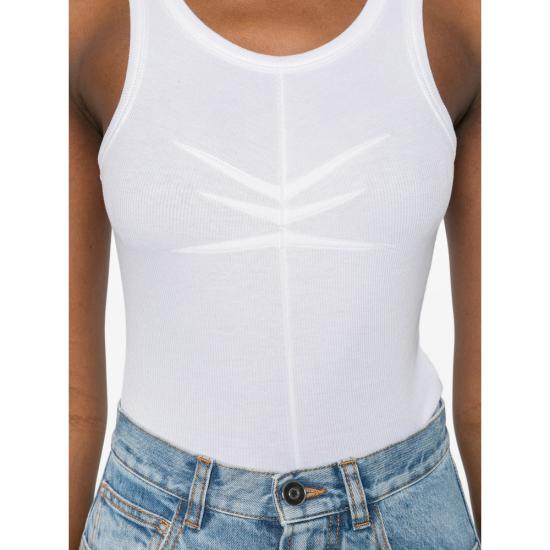 26SS 알라이아 민소매 티셔츠 AA9H1389J085C 000 WHITE - ALAIA