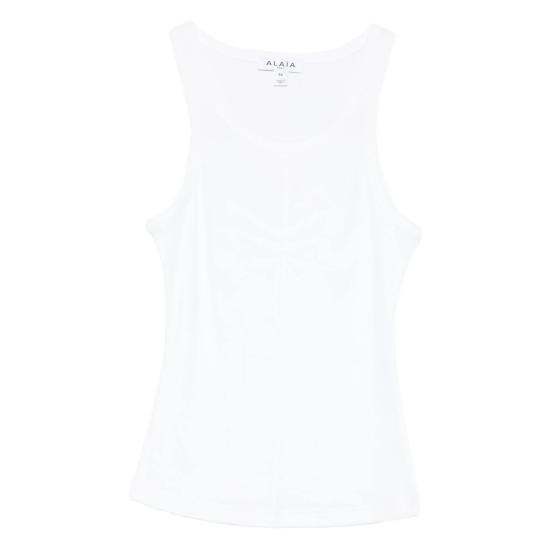 26SS 알라이아 민소매 티셔츠 AA9H1389J085C 000 WHITE