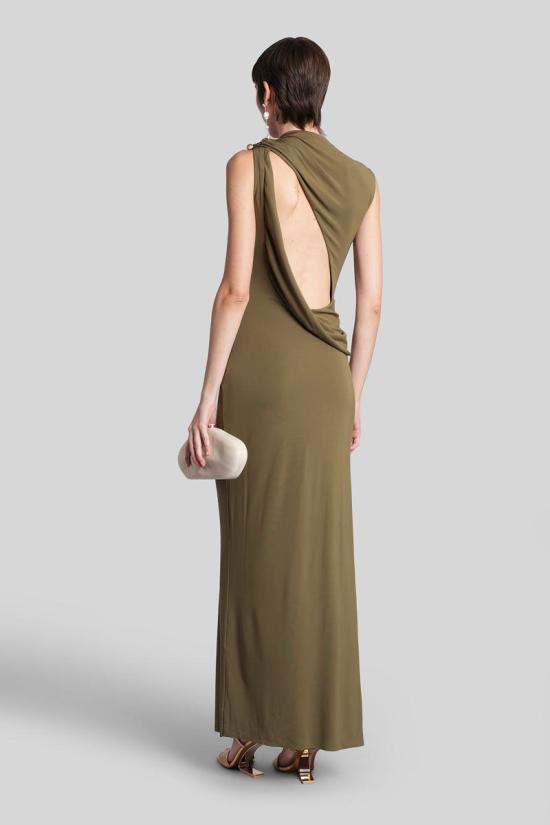 25FW 컬트 가이아 롱 원피스 428608 DR28917JY1952 GREEN - CULT GAIA