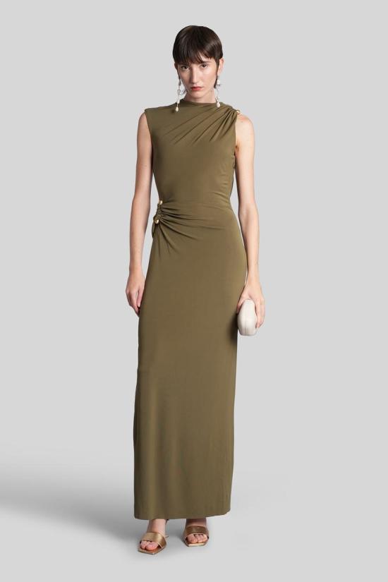 25FW 컬트 가이아 롱 원피스 428608 DR28917JY1952 GREEN