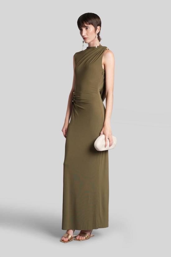 25FW 컬트 가이아 롱 원피스 428608 DR28917JY1952 GREEN - CULT GAIA