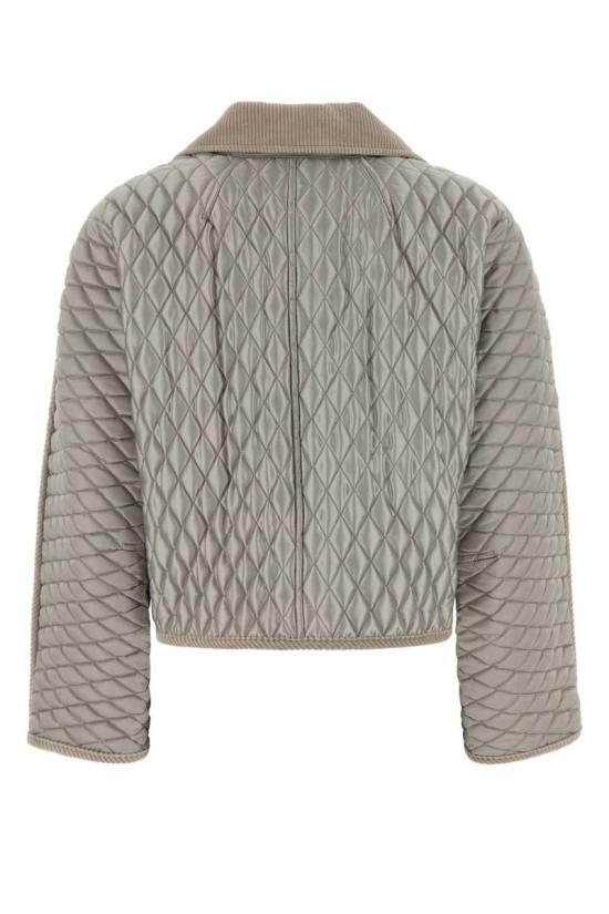 25FW 버버리 FLORISTON 플로리스톤 퀼티드 크롭 자켓 8116973 C1755 GREY - BURBERRY