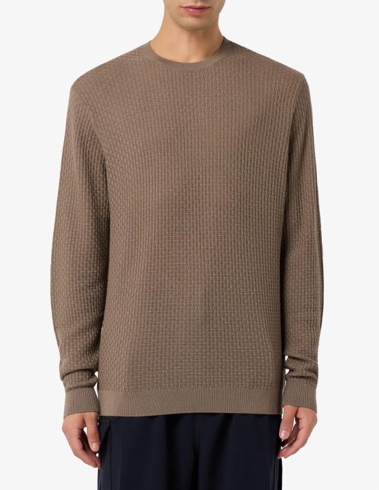 25FW 엠포리오 아르마니 스웨터 EM002196 AF13851 F6068 Walnut basket