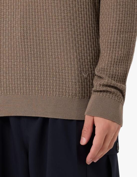 25FW 엠포리오 아르마니 스웨터 EM002196 AF13851 F6068 Walnut basket - EMPORIO ARMANI