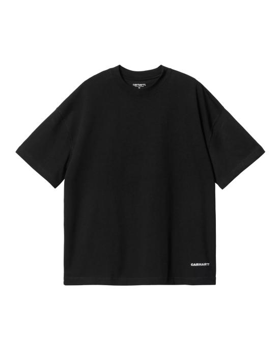 26SS 칼하트 WIP 숏슬리브 링크 스크립트 티셔츠 I031373 0D2 XX Black - CARHARTT WIP