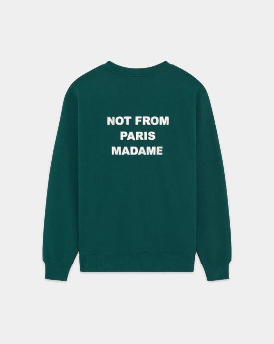 26SS 드롤드무슈 긴팔 티셔츠 SW149 CO127 DGN Dark green - DROLE DE MONSIEUR
