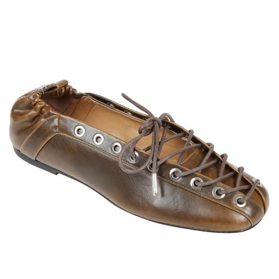 25FW 가니 플랫 슈즈 S3093 Green - GANNI