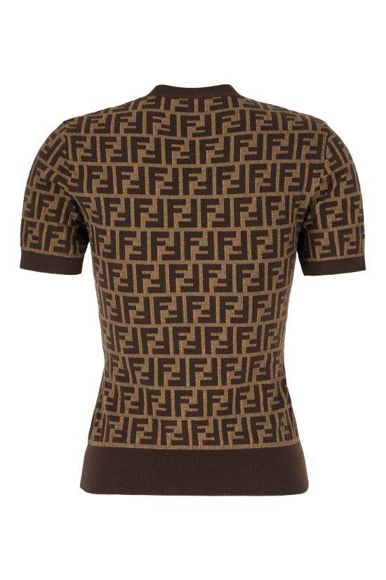 26SS 펜디 반팔 티셔츠 FZXC72ASJT F0GGE TOBACCO - FENDI
