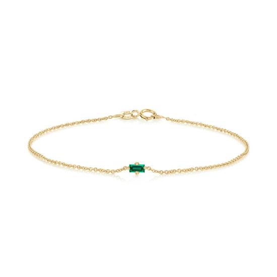  리지 맨들러 파인 주얼리 팔찌 에메랄드 플로팅 브레이슬릿