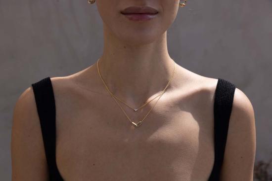  리지 맨들러 파인 주얼리 목걸이/팬던트 에클라 트리플 다이아몬드 V 네크리스 - LIZZI MANDLER FINE JEWELRY