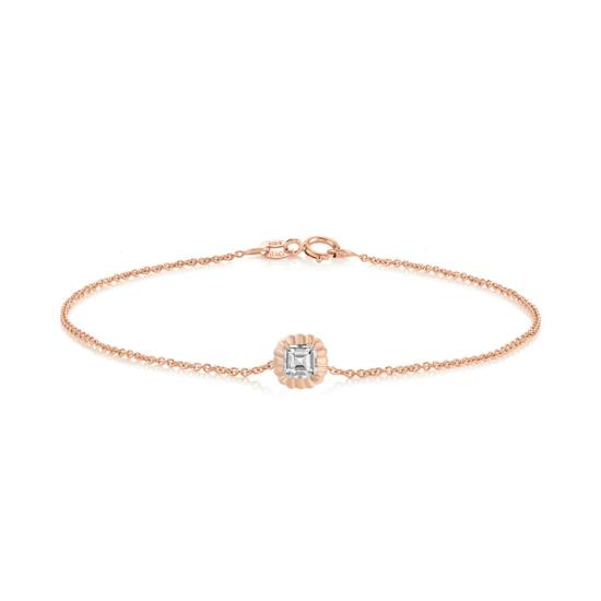  리지 맨들러 파인 주얼리 팔찌 플루티드 버튼 브레이슬릿, 카레 다이아몬드 브레이슬릿 - LIZZI MANDLER FINE JEWELRY