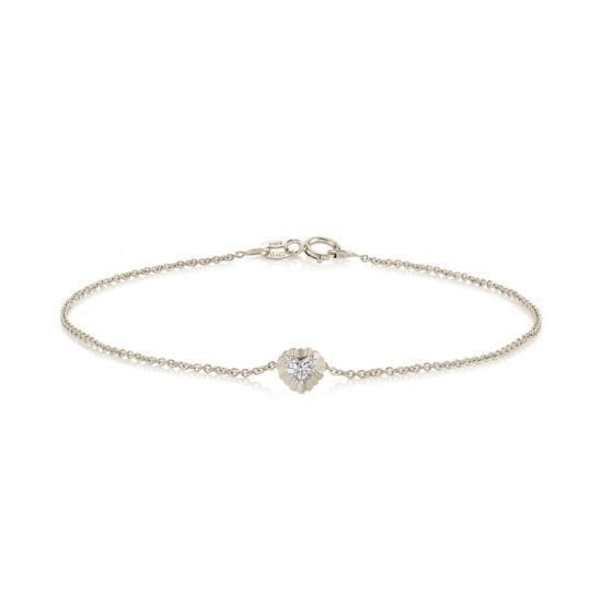  리지 맨들러 파인 주얼리 팔찌 플루티드 버튼 브레이슬릿, 하트 다이아몬드 브레이슬릿 - LIZZI MANDLER FINE JEWELRY