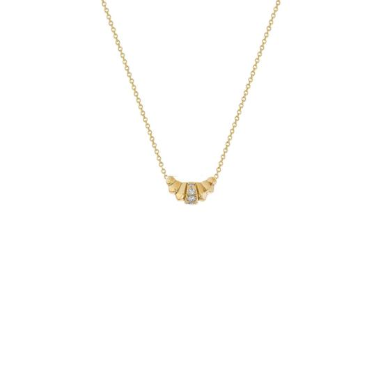  리지 맨들러 파인 주얼리 목걸이/팬던트 크루아상 목걸이, 파베 센터 로우 목걸이