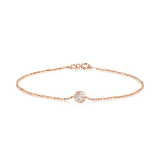  리지 맨들러 파인 주얼리 팔찌 플루티드 버튼 브레이슬릿, 라운드 다이아몬드 브레이슬릿 - LIZZI MANDLER FINE JEWELRY