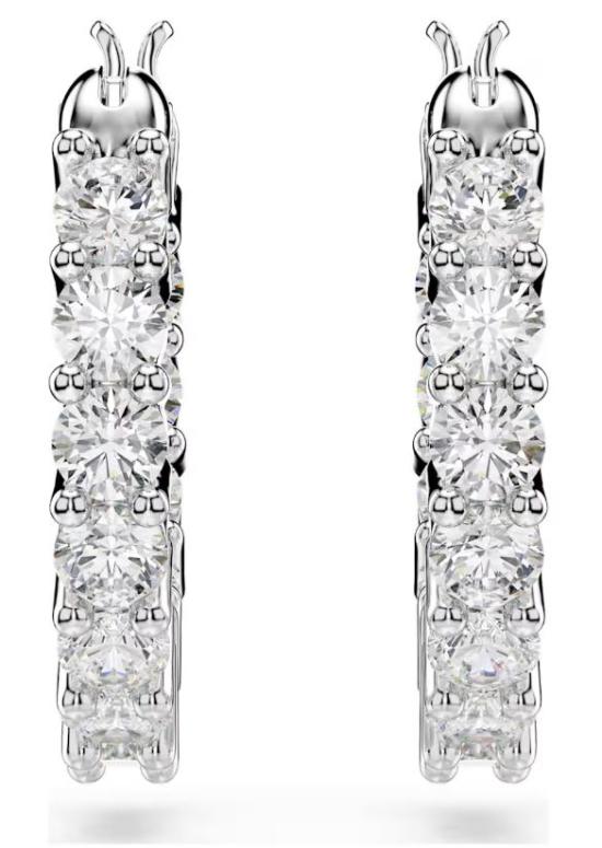 25FW 스와로브스키 Matrix Vittore 매트릭스 비토레 크리스탈 후프 이어링 5562126 WHITE DOM