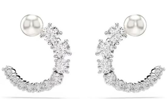 25FW 스와로브스키 이어링 5692260 WHITE DOM