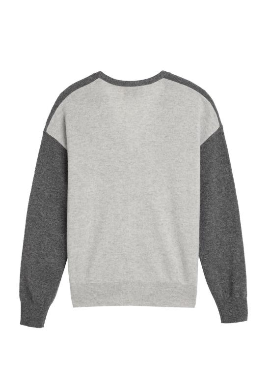  데미리 뉴욕 가디건 데밀리 아비게일 캐시미어 카디건 무염색 베이지/에스프레소 - DEMYLEE