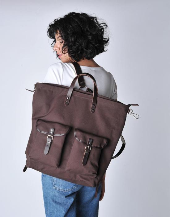  질라 백팩 캔버스 배낭 브라운 - ZILLA