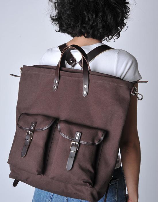  질라 백팩 캔버스 배낭 브라운 - ZILLA