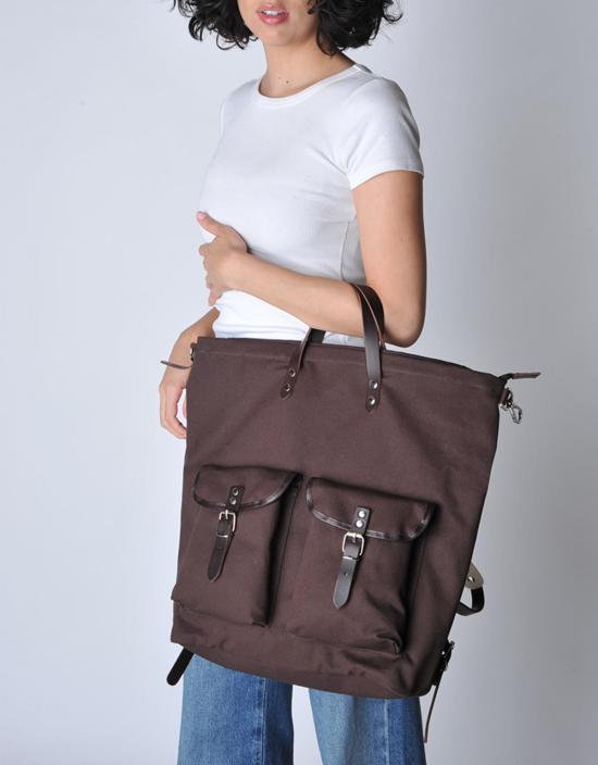  질라 백팩 캔버스 배낭 브라운