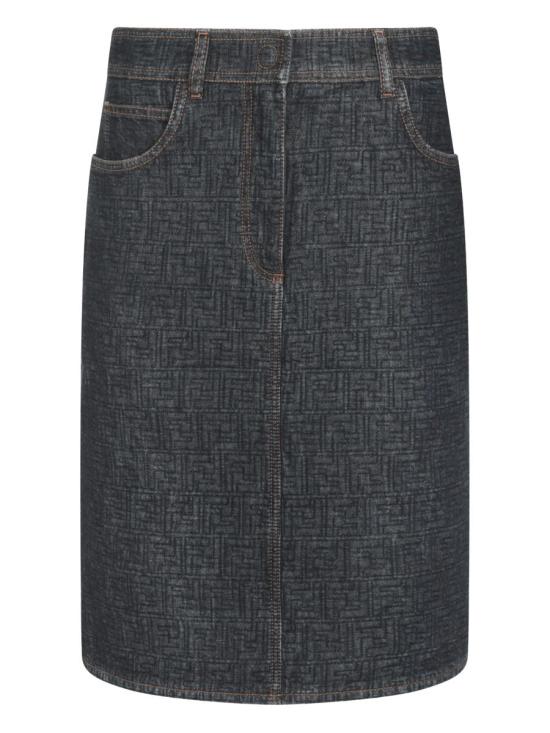 26SS 펜디 데님 스커트 FLQ604 AW82 F1UKI BLUEBERRY 26