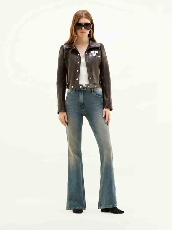 26SS 쿠레쥬 가죽 자켓 PERCBL005VY0014 1983CHOCOLATE Brown - COURREGES