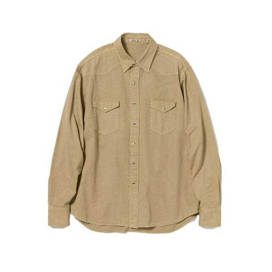 25SS 오라리 긴팔 셔츠 A25SS02FD DYED BEIGE DOM
