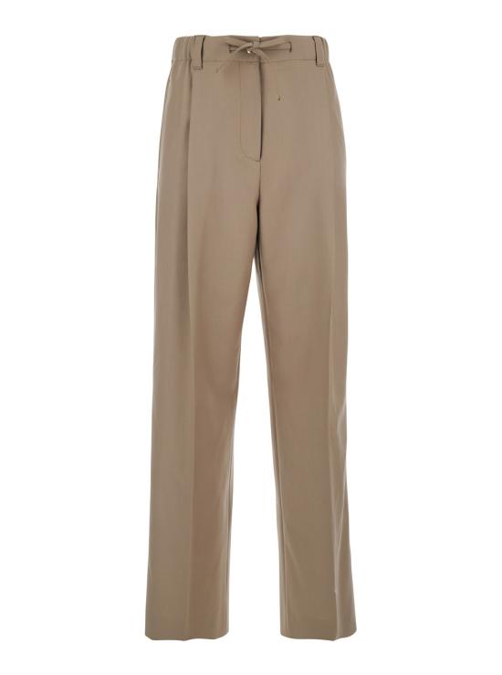 25FW 몽클레어 울 개버딘 테일러드 트라우저 2A00018598XP23S BEIGE DOM