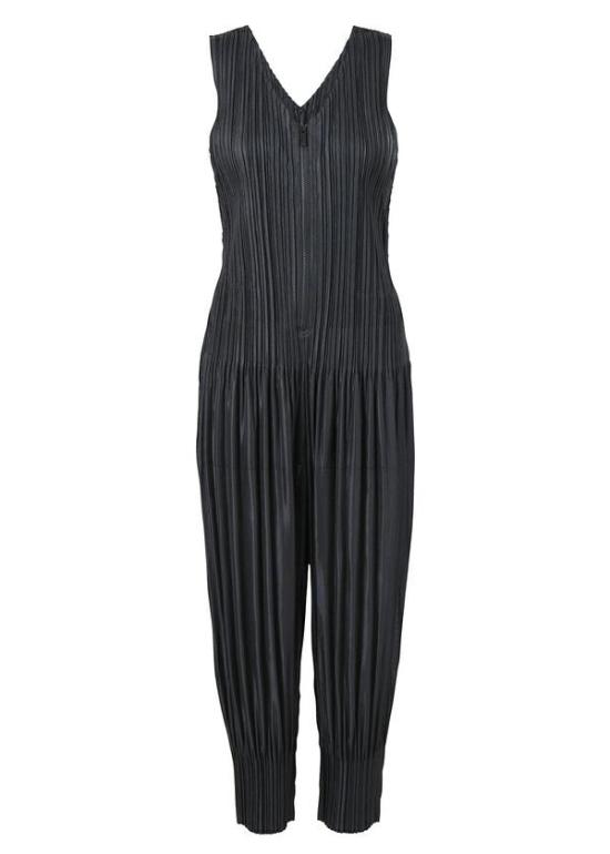  플리츠플리즈 점프수트 PP57JI40415 BLACK DOM