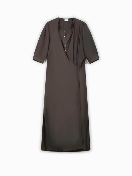 25SS 르메르 미디 원피스 DR1100LF1356449 DARK BROWN DOM